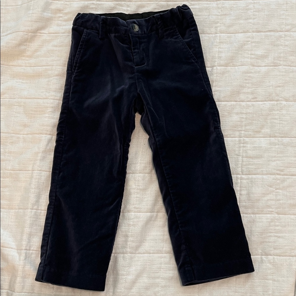 Janie and Jack Navy velvet Pants